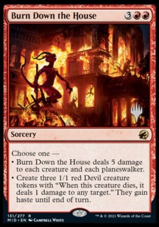 Burn Down the House (Promo Pack) [Innistrad: Midnight Hunt Promos] MTG Single Magic: The Gathering  | Multizone: Comics And Games