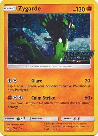 Zygarde (72/131) (Cosmos Holo) [Sun & Moon: Forbidden Light] Pokemon Single Pokémon  | Multizone: Comics And Games