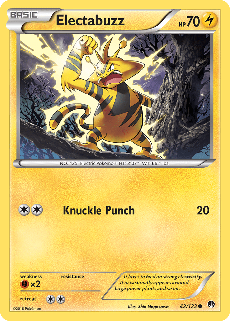 Electabuzz (42/122) [XY: BREAKpoint] Pokemon Single Pokémon  | Multizone: Comics And Games
