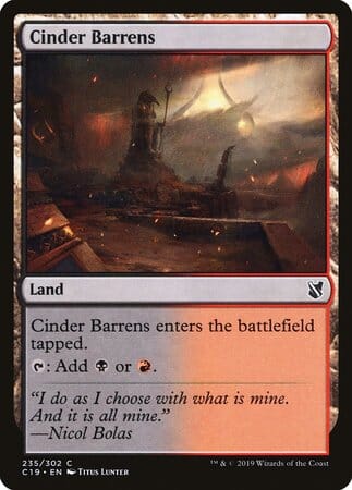 Cinder Barrens [Commander 2019] MTG Single Magic: The Gathering  | Multizone: Comics And Games