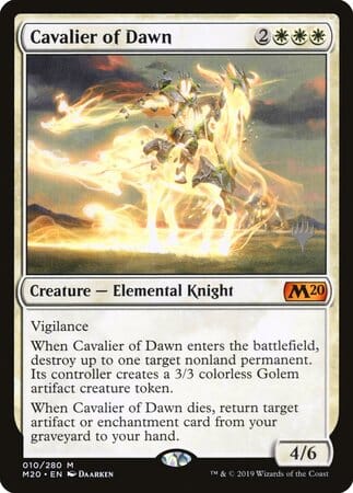 Cavalier of Dawn [Core Set 2020 Promos] MTG Single Magic: The Gathering  | Multizone: Comics And Games