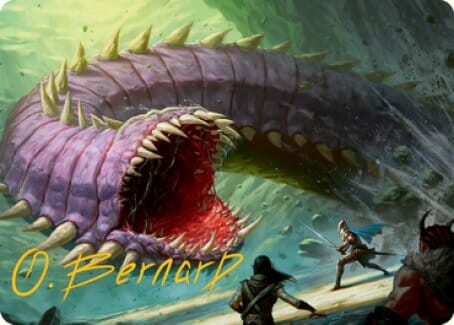 Purple Worm Art Card (Gold-Stamped Signature) [Dungeons & Dragons: Adventures in the Forgotten Realms Art Series] MTG Single Magic: The Gathering  | Multizone: Comics And Games