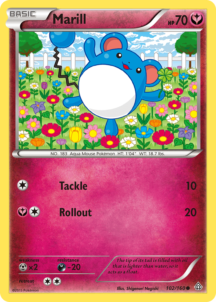 Marill (102/160) [XY: Primal Clash] Pokemon Single Pokémon  | Multizone: Comics And Games