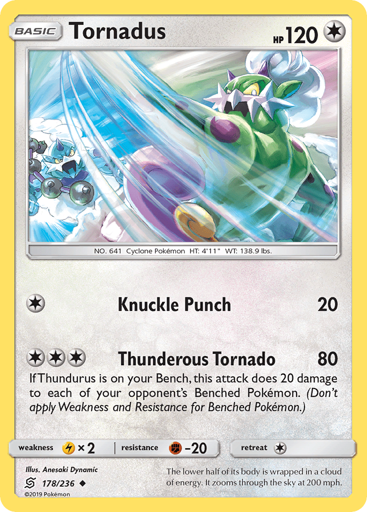 Tornadus (178/236) [Sun & Moon: Unified Minds] Pokemon Single Pokémon  | Multizone: Comics And Games
