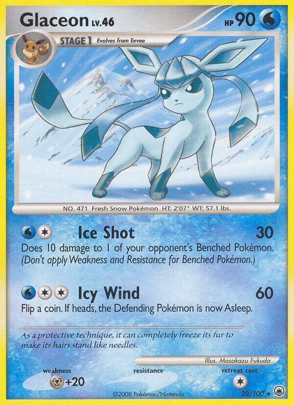 Glaceon (20/100) (Theme Deck Exclusive) [Diamond & Pearl: Majestic Dawn] Pokemon Single Pokémon  | Multizone: Comics And Games