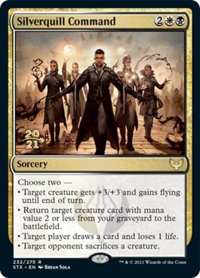 Silverquill Command [Strixhaven: School of Mages Prerelease Promos] MTG Single Magic: The Gathering  | Multizone: Comics And Games
