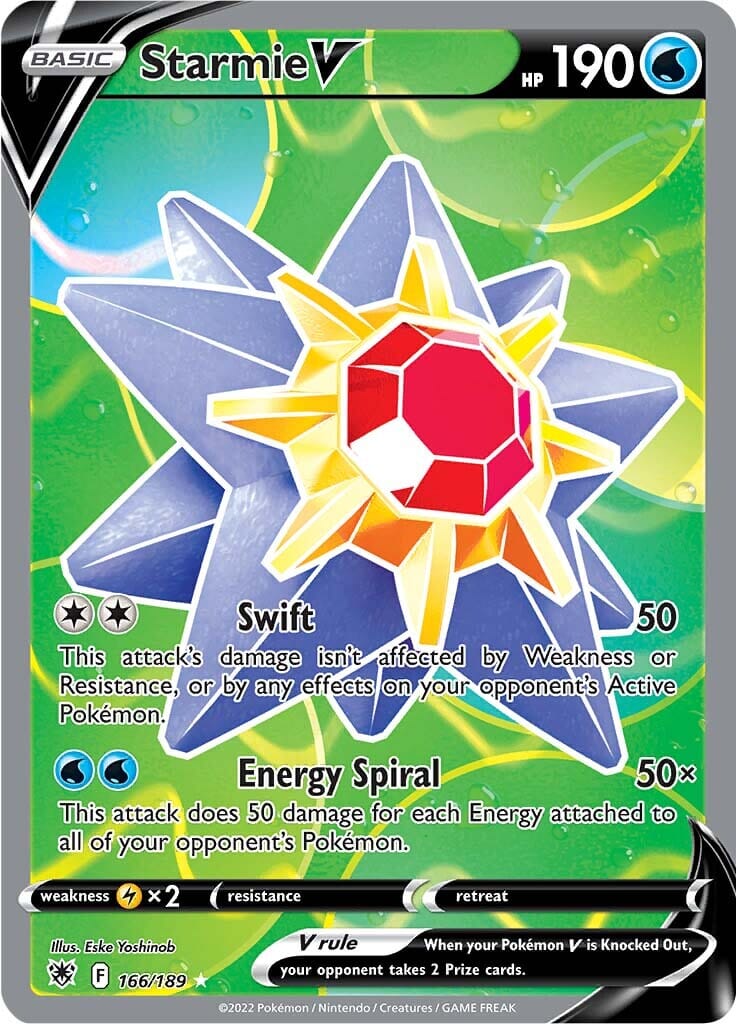 Starmie V (166/189) [Sword & Shield: Astral Radiance] Pokemon Single Pokémon  | Multizone: Comics And Games