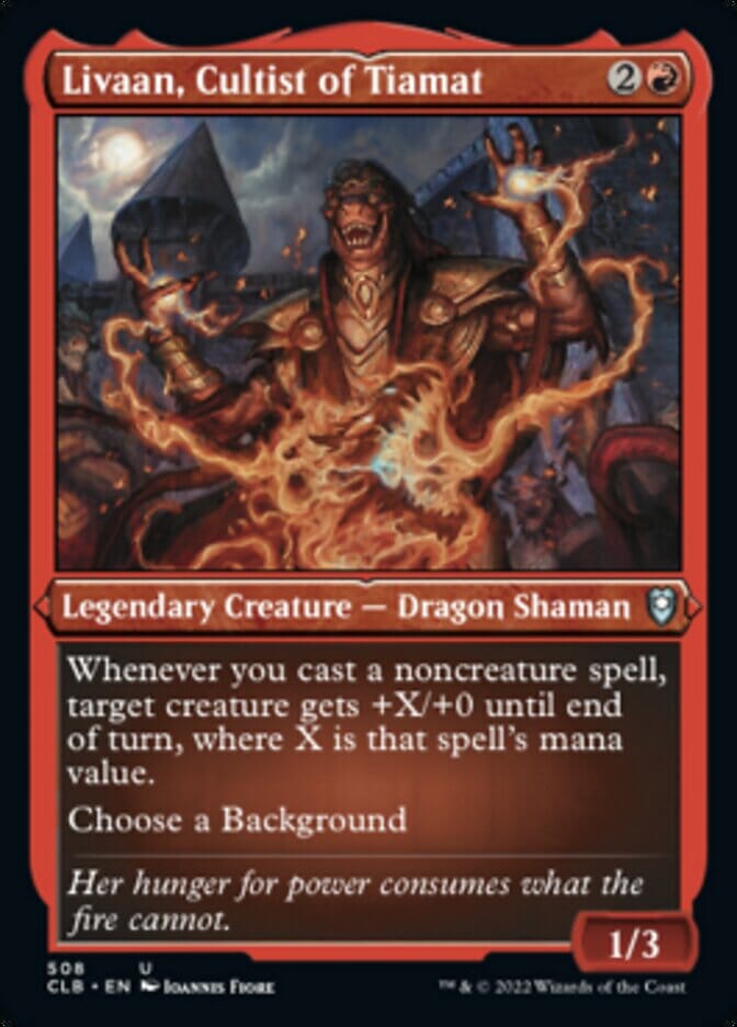 Livaan, Cultist of Tiamat (Foil Etched) [Commander Legends: Battle for Baldur's Gate] MTG Single Magic: The Gathering  | Multizone: Comics And Games