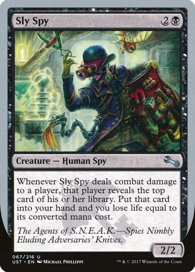 Sly Spy ("Spies Nimbly Eluding Adversaries' Knives") [Unstable] MTG Single Magic: The Gathering  | Multizone: Comics And Games