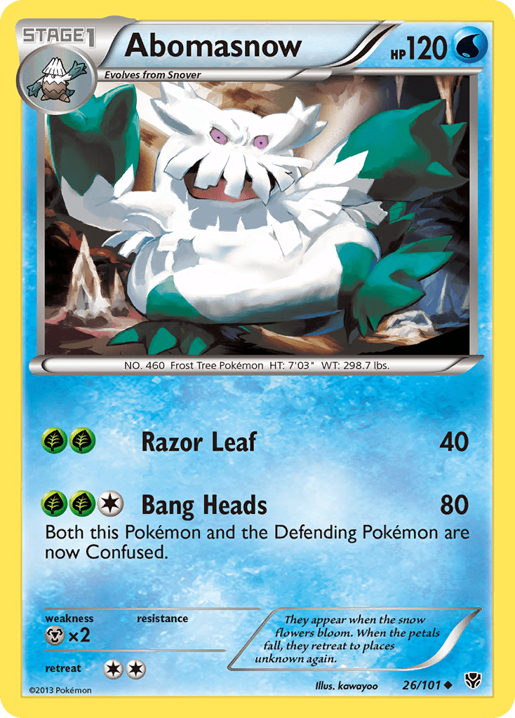 Abomasnow (26/101) [Black & White: Plasma Blast] Pokemon Single Pokémon  | Multizone: Comics And Games