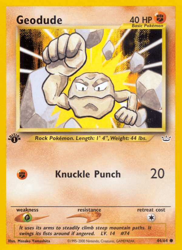 Geodude (44/64) [Neo Revelation 1st Edition] Pokemon Single Pokémon  | Multizone: Comics And Games