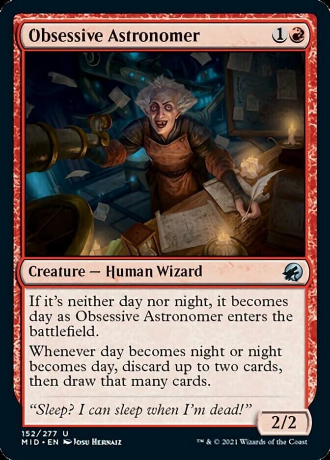 Obsessive Astronomer [Innistrad: Midnight Hunt] MTG Single Magic: The Gathering  | Multizone: Comics And Games