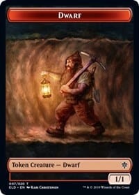 Dwarf // Food (17) Double-sided Token [Throne of Eldraine Tokens] MTG Single Magic: The Gathering  | Multizone: Comics And Games