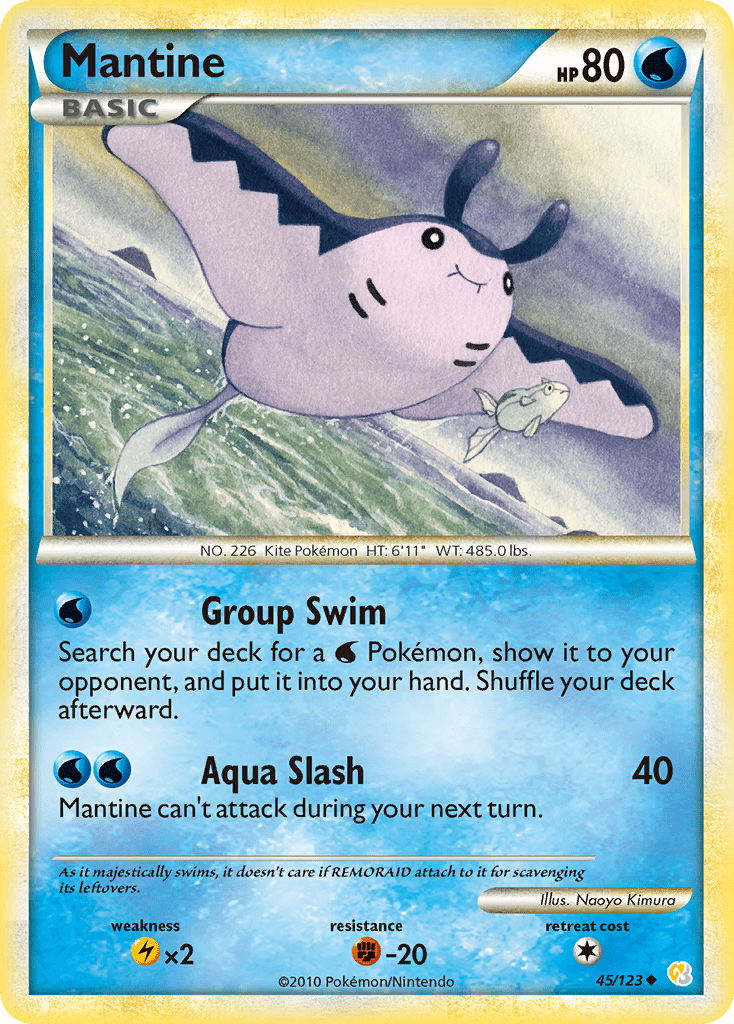 Mantine (45/123) [HeartGold & SoulSilver: Base Set] Pokemon Single Pokémon  | Multizone: Comics And Games