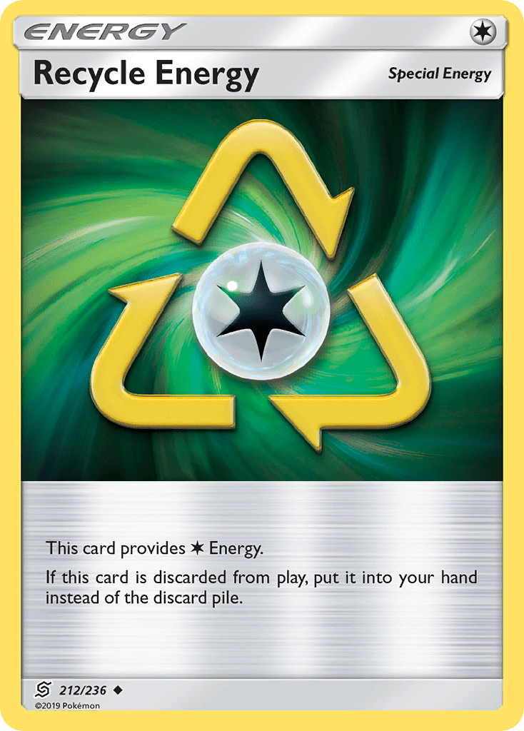 Recycle Energy (212/236) [Sun & Moon: Unified Minds] Pokemon Single Pokémon  | Multizone: Comics And Games
