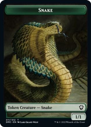 Snake // Hydra Double-sided Token [Dominaria United Commander Tokens] MTG Single Magic: The Gathering  | Multizone: Comics And Games