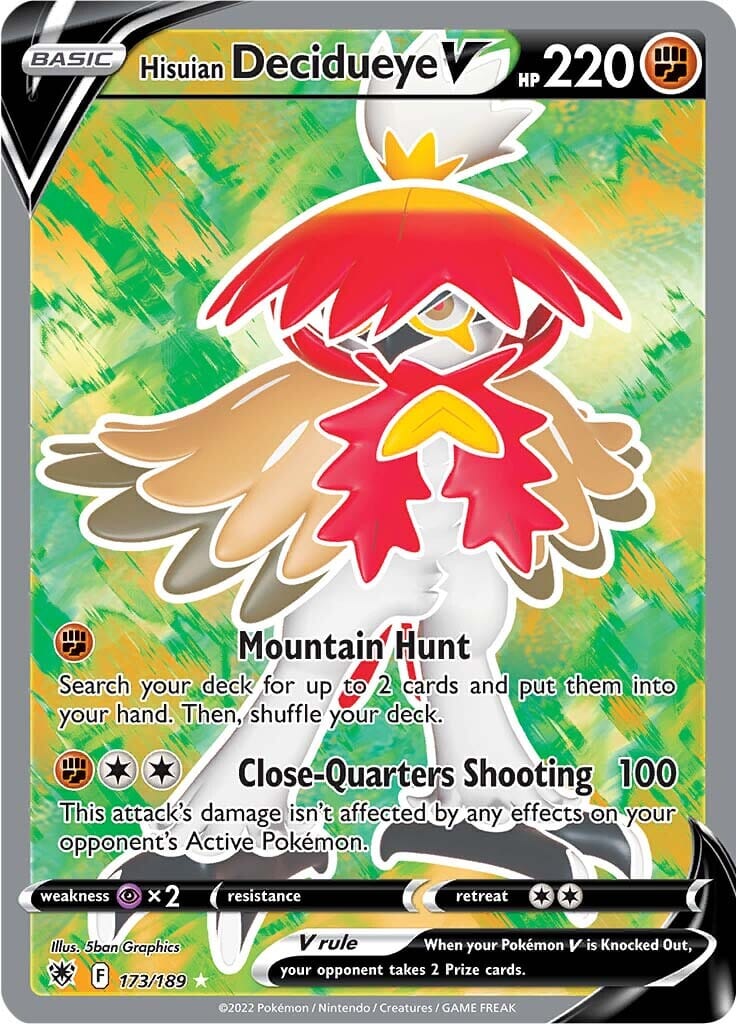 Hisuian Decidueye V (173/189) [Sword & Shield: Astral Radiance] Pokemon Single Pokémon  | Multizone: Comics And Games