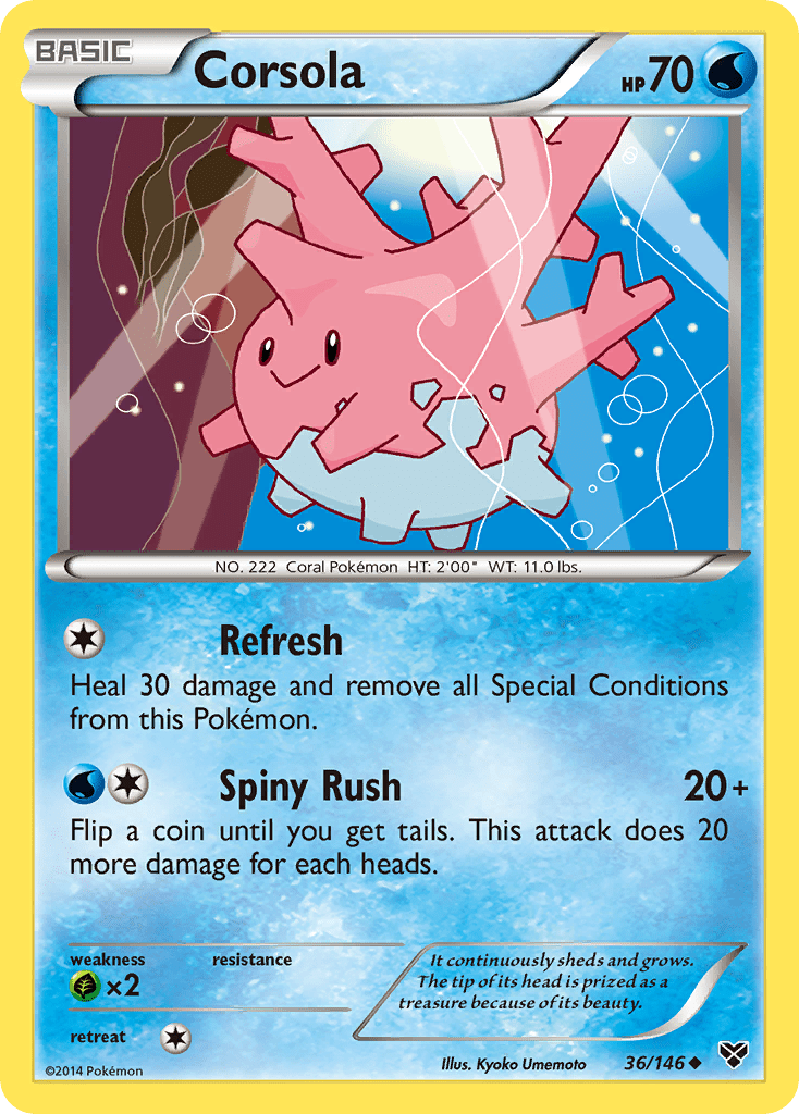 Corsola (36/146) [XY: Base Set] Pokemon Single Pokémon  | Multizone: Comics And Games