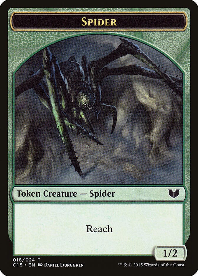 Saproling // Spider Double-Sided Token [Commander 2015 Tokens] MTG Single Magic: The Gathering  | Multizone: Comics And Games