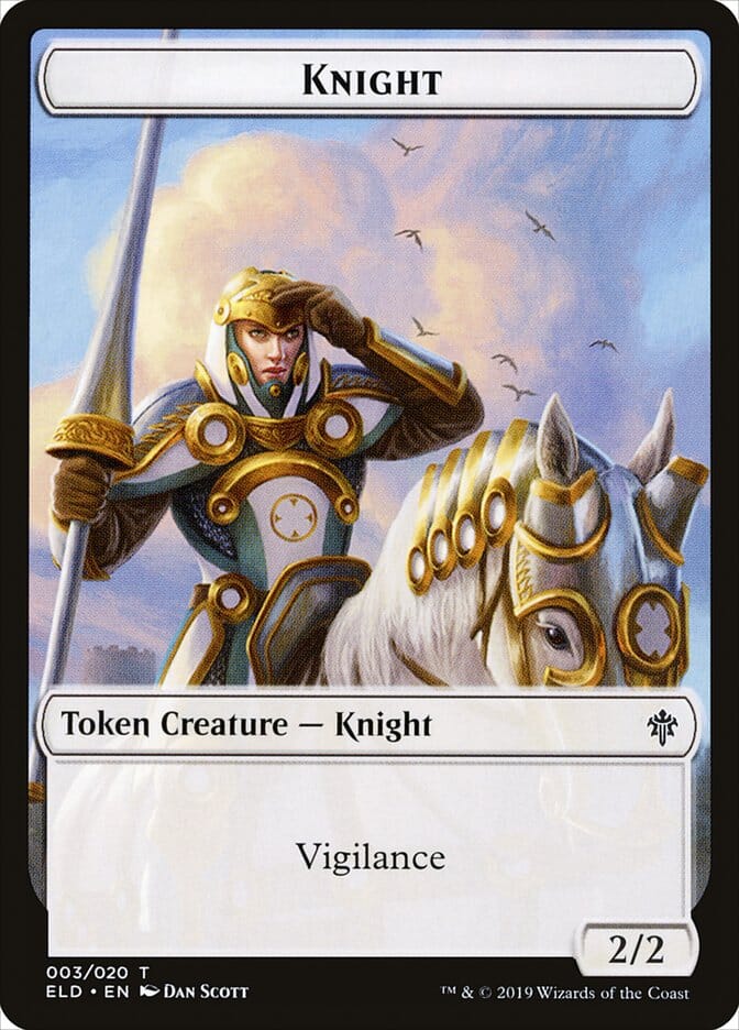 Knight [Throne of Eldraine Tokens] MTG Single Magic: The Gathering  | Multizone: Comics And Games