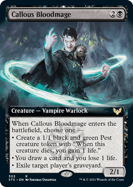 Callous Bloodmage (Extended) [Strixhaven: School of Mages] MTG Single Magic: The Gathering  | Multizone: Comics And Games