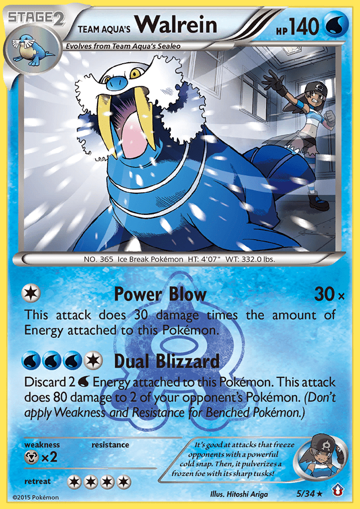 Team Aqua's Walrein (5/34) [XY: Double Crisis] Pokemon Single Pokémon  | Multizone: Comics And Games