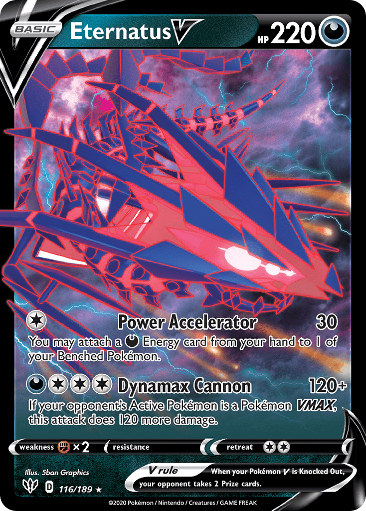 Eternatus V (116/189) (Jumbo Card) [Sword & Shield: Darkness Ablaze] Pokemon Single Pokémon  | Multizone: Comics And Games