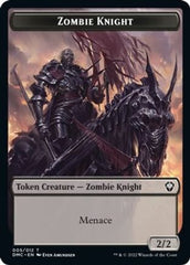 Zombie Knight // Griffin Double-sided Token [Dominaria United Commander Tokens] MTG Single Magic: The Gathering  | Multizone: Comics And Games