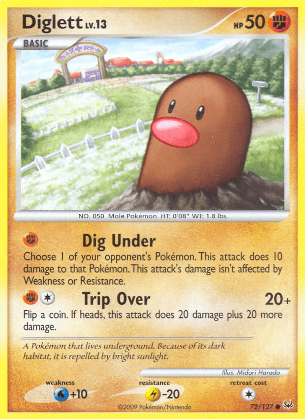 Diglett (72/127) [Platinum: Base Set] Pokemon Single Pokémon  | Multizone: Comics And Games
