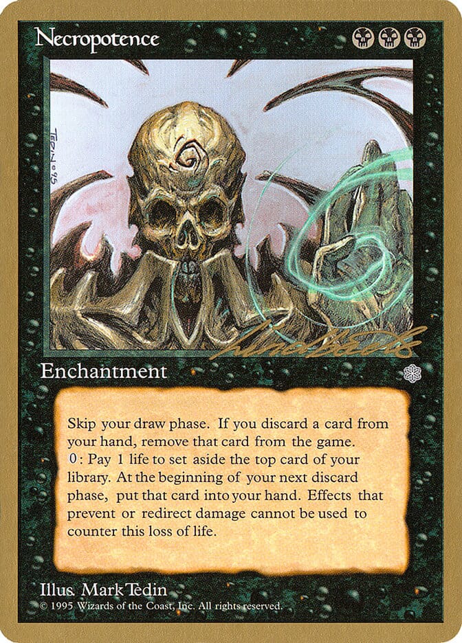 Necropotence (Leon Lindback) [Pro Tour Collector Set] MTG Single Magic: The Gathering  | Multizone: Comics And Games