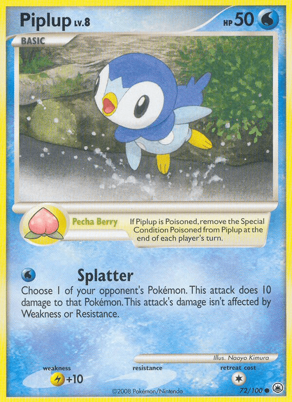 Piplup (72/100) [Diamond & Pearl: Majestic Dawn] Pokemon Single Pokémon  | Multizone: Comics And Games