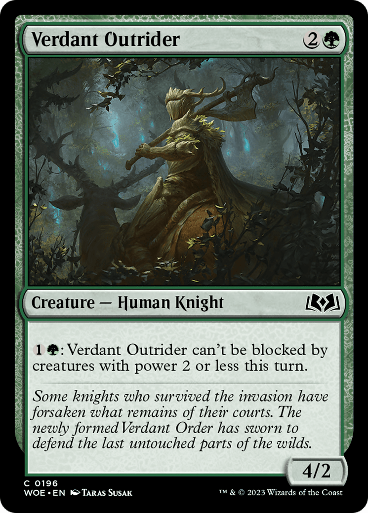 Verdant Outrider [Wilds of Eldraine] MTG Single Magic: The Gathering  | Multizone: Comics And Games