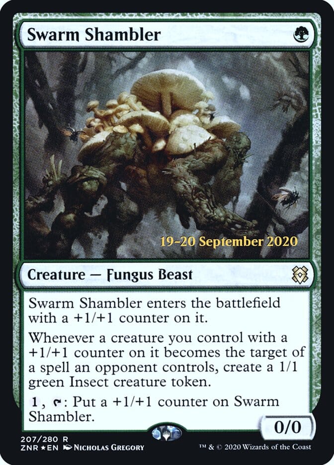 Swarm Shambler [Zendikar Rising Prerelease Promos] MTG Single Magic: The Gathering  | Multizone: Comics And Games