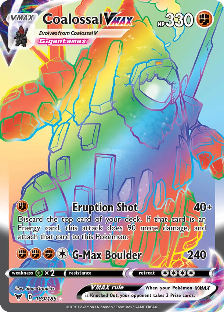 Coalossal VMAX (189/185) [Sword & Shield: Vivid Voltage] Pokemon Single Pokémon  | Multizone: Comics And Games