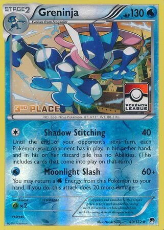 Greninja (40/122) (League Promo 3rd Place) [XY: BREAKpoint] Pokemon Single Pokémon  | Multizone: Comics And Games