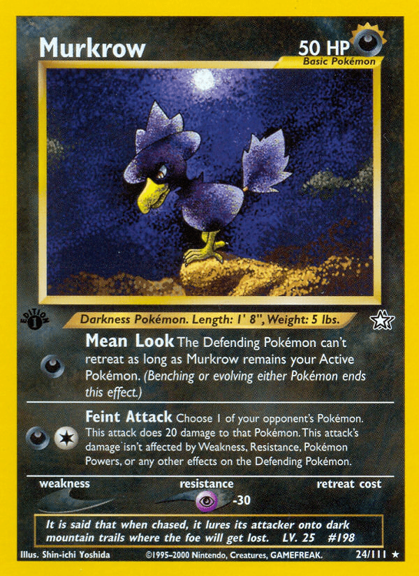 Murkrow (24/111) [Neo Genesis 1st Edition] Pokemon Single Pokémon  | Multizone: Comics And Games
