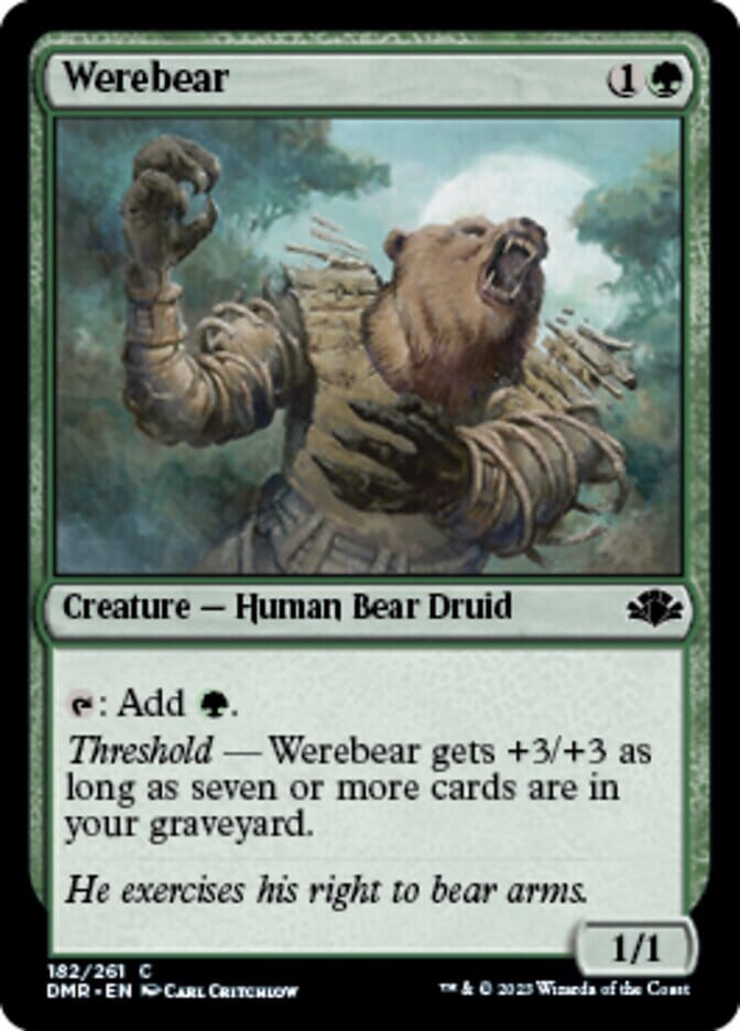 Werebear [Dominaria Remastered] MTG Single Magic: The Gathering  | Multizone: Comics And Games