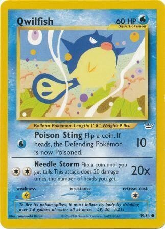 Qwilfish (49/64) [Neo Revelation Unlimited] Pokemon Single Pokémon  | Multizone: Comics And Games