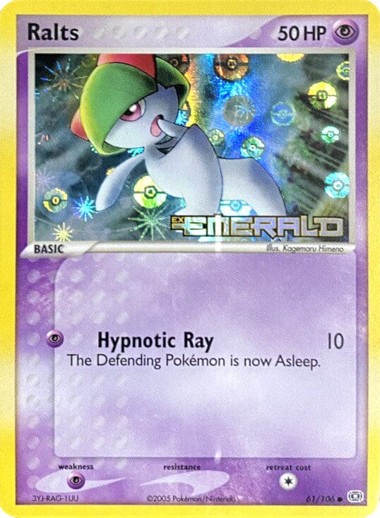 Ralts (61/106) (Stamped) [EX: Emerald] Pokemon Single Pokémon  | Multizone: Comics And Games