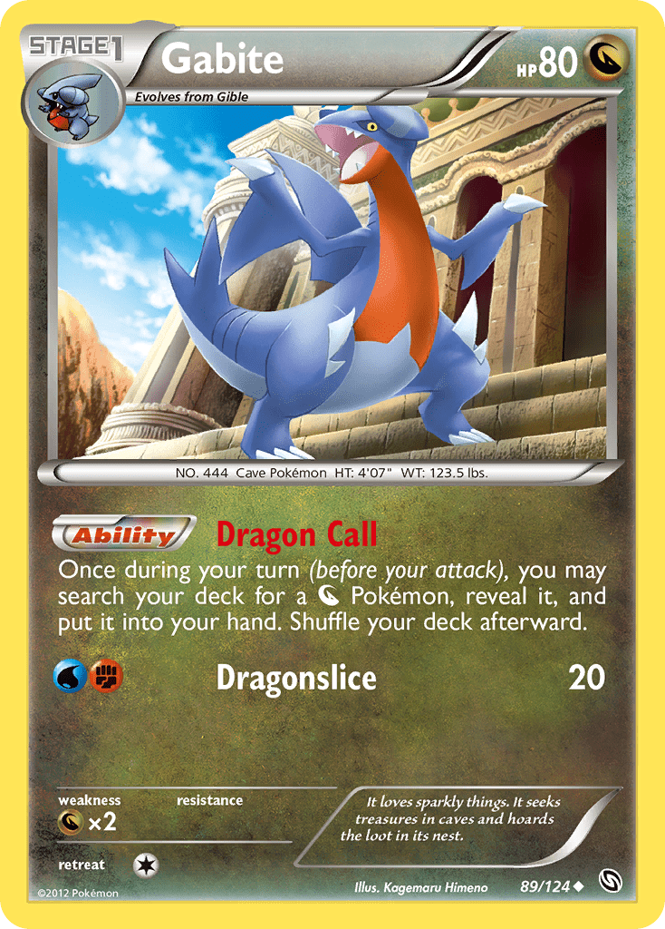 Gabite (89/124) [Black & White: Dragons Exalted] Pokemon Single Pokémon  | Multizone: Comics And Games
