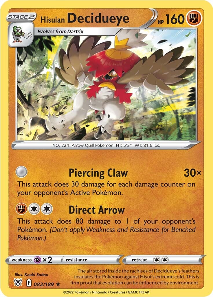 Hisuian Decidueye (082/189) [Sword & Shield: Astral Radiance] Pokemon Single Pokémon  | Multizone: Comics And Games