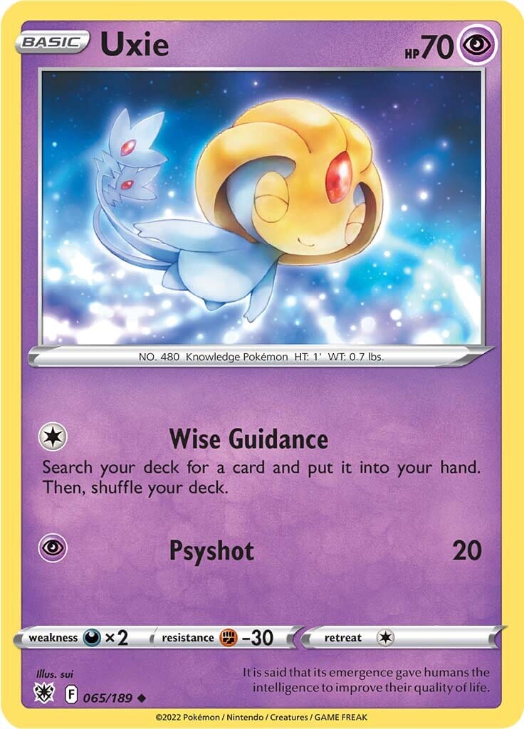 Uxie (065/189) [Sword & Shield: Astral Radiance] Pokemon Single Pokémon  | Multizone: Comics And Games