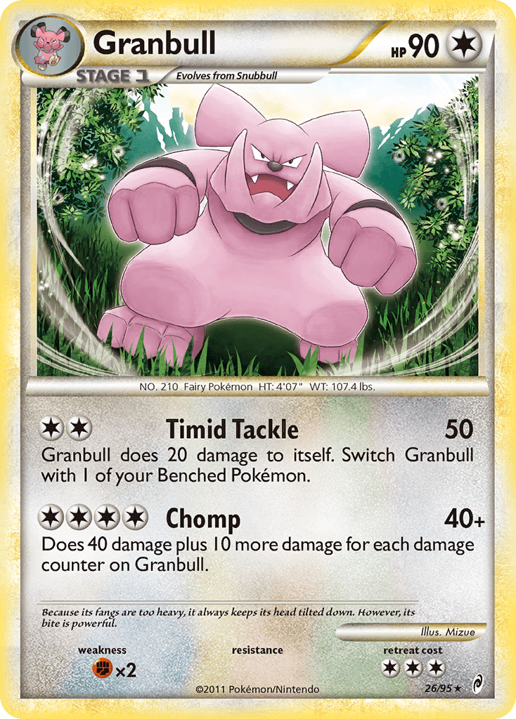 Granbull (26/95) [HeartGold & SoulSilver: Call of Legends] Pokemon Single Pokémon  | Multizone: Comics And Games