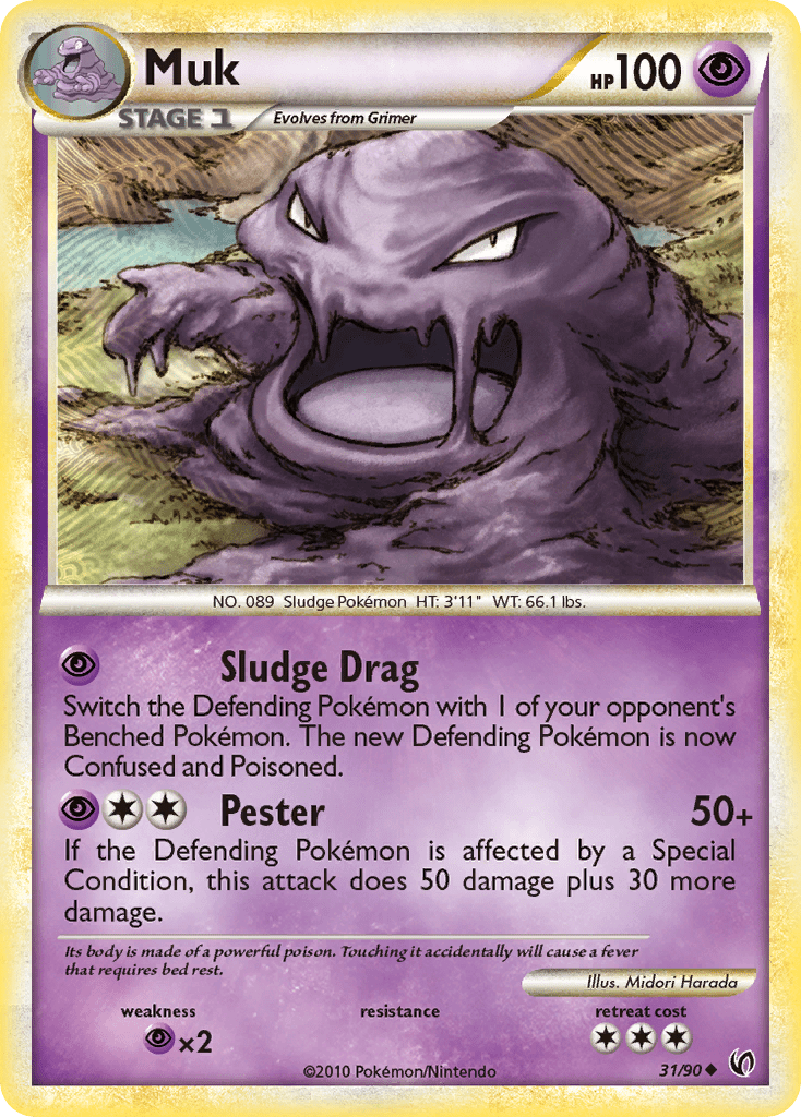 Muk (31/90) [HeartGold & SoulSilver: Undaunted] Pokemon Single Pokémon  | Multizone: Comics And Games