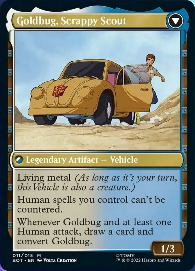 Goldbug, Humanity's Ally // Goldbug, Scrappy Scout [Universes Beyond: Transformers] MTG Single Magic: The Gathering  | Multizone: Comics And Games