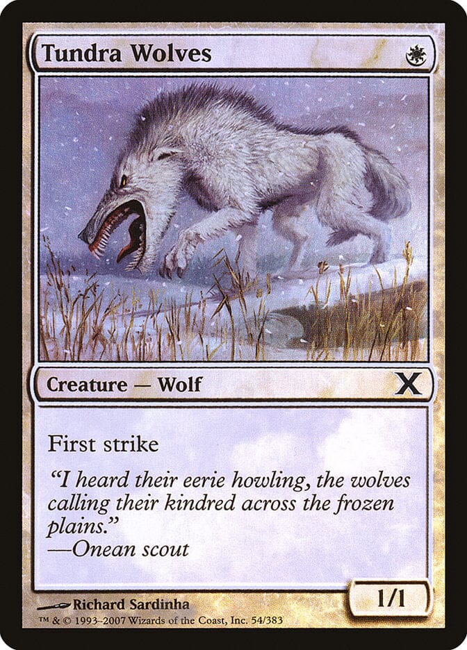 Tundra Wolves (Premium Foil) [Tenth Edition] MTG Single Magic: The Gathering  | Multizone: Comics And Games