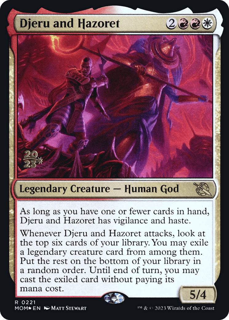 Djeru and Hazoret [March of the Machine Prerelease Promos] MTG Single Magic: The Gathering  | Multizone: Comics And Games