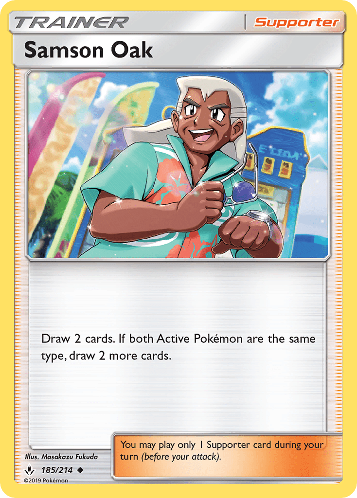 Samson Oak (185/214) [Sun & Moon: Unbroken Bonds] Pokemon Single Pokémon  | Multizone: Comics And Games