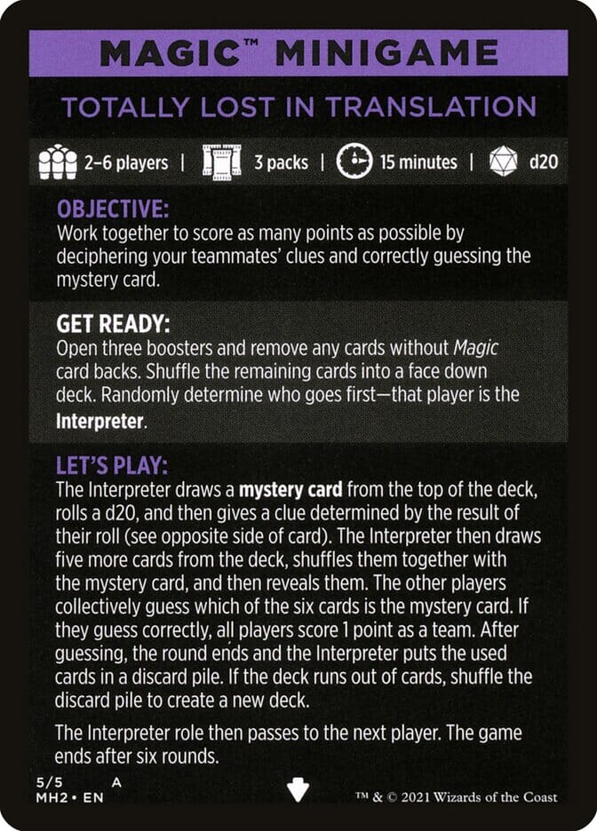 Totally Lost in Translation (Magic Minigame) [Modern Horizons 2 Minigame] MTG Single Magic: The Gathering  | Multizone: Comics And Games