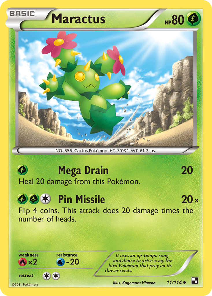 Maractus (11/114) [Black & White: Base Set] Pokemon Single Pokémon  | Multizone: Comics And Games